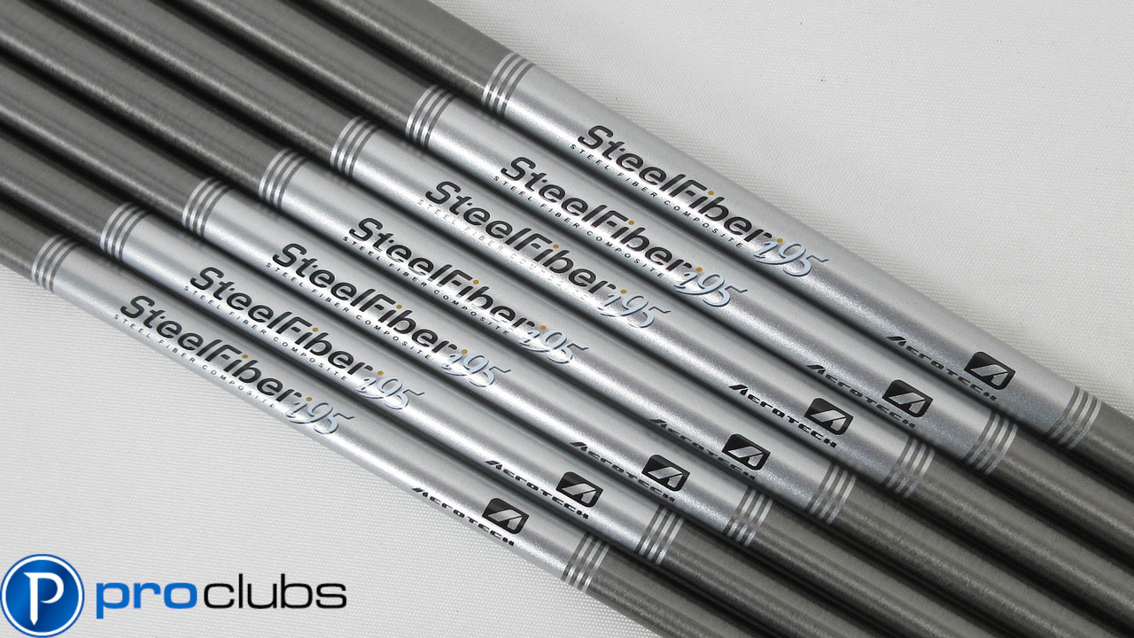 NEW AEROTECH STEELFIBER i95 STIFF FLEX IRON SHAFTS (4-PW) .355 TIP #358699